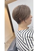 ショート　白髪ぼかし