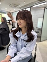 リリー(Lilley)&nbsp;ピンクブラウン/韓国ヘア-レイヤーカット・顔周りカット