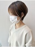 大人かわいい耳かけマッシュショート髪質改善