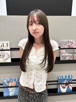 ケーツー 谷町(K-two)&nbsp;ナチュラルレイヤーカット*ロングヘア*前髪カット*グレージュ