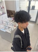 波巻きスパイラルマッシュメンズパーマ