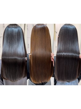 湿気対策にオススメ♪うねり・広がりを解決します☆ii+U式髪質改善ストレート+カット+艶TR\18700