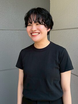 ヘアーアイストゥーレ(HAIR ICI TRE) 暗髪グレージュ×ふんわりショートボブ×20代30代透明感