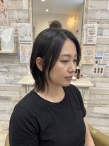 フゥカ 売市店(fuka)&nbsp;切りっぱなしくびれボブ×縮毛矯正　八戸
