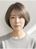 【HEY 松本】大人の丸みショートボブ×柔らかグレーベージュ