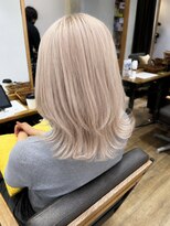 ヘアリゾート粋 新宿三丁目本店&nbsp;ケアブリーチ/ハイトーン/ホワイト/ミディアムレイヤー