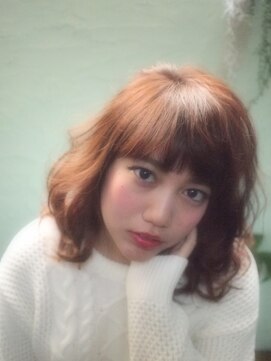 ヘアーミューズ リベロ(hair muse Livero) 【Ｌｉｖｅｒｏ】ふんわりパーマ×厚めバング　１