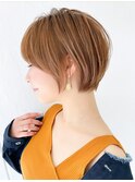 大人ガーリー/ブリーチなしチョコレート×顔周りショート[立川]