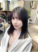 20代 30代 40代 ダークアッシュ美髪ミストバング艶感うるツヤ