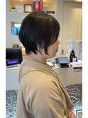 黒髪×丸みショートヘア@磯崎