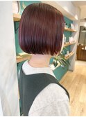 【堀惠】ミニボブピンクブラウン髪質改善ツヤ髪吉祥寺暖色カラー