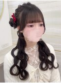 《chihina》ライブヘアセット/編み込みサイドお団子/大宮