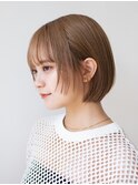 黒髪/ボブルフ/ネビージュ/韓国/ワンレン/仙台/髪質改善/前髪