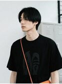 スペインカールスパイキーショートブルーブラックフェザーパーマ