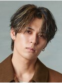 センターパート/波巻きパーマ/スパイラルパーマ/men's