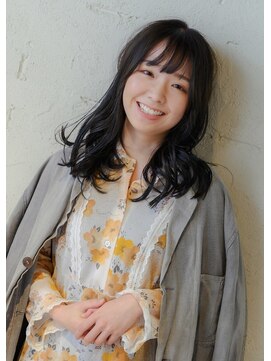 名前のない美容室 船橋店 ネイビーカラーロブ