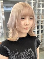 サンクプロジェクト(cinq PROJECT) 韓国ヘア顔周りレイヤーミルクティーベージュグレージュカラー