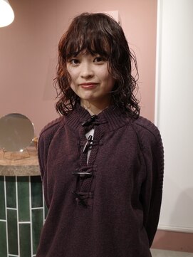 【レイヤーパーマ/渥美怜子】ウェーブパーマ/ボブレイヤー