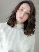 モッズヘア 越谷(mod's hair)&nbsp;韓国風巻き黒髪ドライパーマエアリーミディアムX越谷30代40代