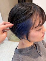インク サカエ(inq sakae)&nbsp;ケアブリーチ/インナーカラー/ブルー/ショート