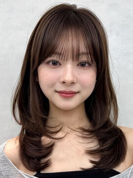 アッシュ 新杉田店(Ash) 新杉田レイヤーカット韓国ダブルカラー顔周り前髪カットボブ