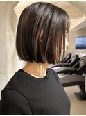 20代30代ボブレイヤーボブ顔周りレイヤー韓国風ボブハッシュボブ