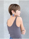 ハンサムショート/丸みショートボブ/20代30代40代50代/顔周り