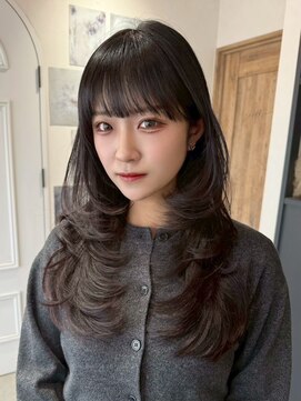 エトワ 中央店(etoi) 大分韓国かき上げレイヤーカット大人レイヤー顔まわりレイヤー