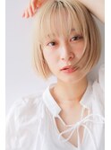 肌に透明感が増すカラーとナチュラルに決まるボブ＊fukuda　