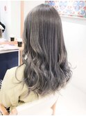 『カット+ブリーチダブルカラー+アッシュグレージュ』ロングa