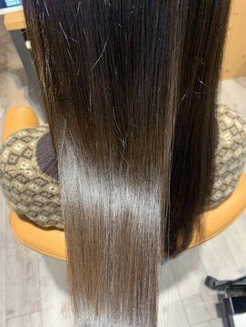 ジャストビューティ ルフレ 金沢八景店(Just Beauty Rufure) マロンベージュ/Aラインボブ/かきあげ/金沢八景