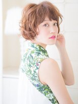 +animo吉川美南+ミルクティーピンクでふんわりカールボブパーマH