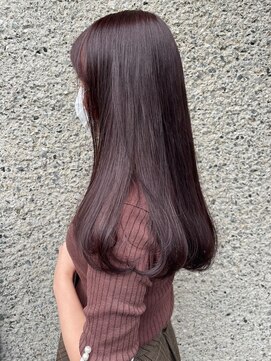 アクアオモテサンドウ(ACQUA omotesando) ＊ブリーチなしナチュラルピンクブラウン暖色こっくりブラウン