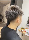 アッシュグレイ/ツーブロック/メンズショート