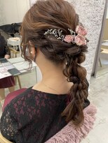 《花屋併設》あみ下ろしヘアアレンジお呼ばれヘア◎20代30代40代