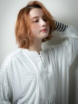 カバーヘア ブリス 戸田公園西口店(COVER HAIR bliss)&nbsp;外国人風艶感カーキベージュかきあげボブv戸田公園10代20代30代