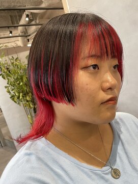 ジエクト カナウ(The Ect canow) デザインカラー/ウルフカット/アンブレラカラー/個性的カラー