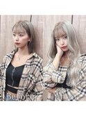 ホワイトアッシュ#シールエクステ#大人かわいい#韓国#宇都宮