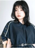 くびれヘア/顔周り/韓国/レイヤーカット/黒髪/ミディアム/横浜