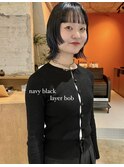 レイヤーカット/ウルフカット/ブルーブラック/20代/30代/40代