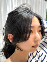 ビューブルー 亀戸錦糸町(VIEW BLUE)&nbsp;美髪カールブルーブラック韓国ヘアロングセミディ似合わせ前髪