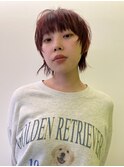エッジショート×ボルドーカラー/呉市美容院/REN