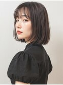 内巻きボブ/ショートボブ/ココアブラウン/透明感カラーp北浦和