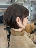 大人丸みショートボブ【芦屋川/芦屋】