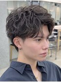 渋谷シャドウパーマ無造作パーマルーズパーマメンズショート