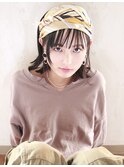 ターバンアレンジ×外ハネボブ