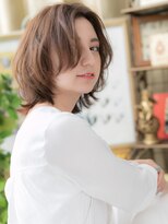 カバーヘア ブリス 戸田公園西口店(COVER HAIR bliss)&nbsp;センターパート小顔くせ毛風前下がりボブa戸田公園20代30代40代