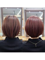 ナチュラル 泉中央店(Natural) 丸っとショートボブ×艶髪カラー