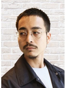 オールデイハローズ(ALL DAY HELLO'S) 30代黒髪ベリーショート束感短髪刈り上げビジネス【河原町】