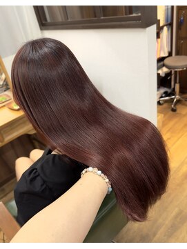 アンダーバーホワイトモデ 河内長野(_WHITE mode) 髪質改善カラーチェリーピンク大人艶髪